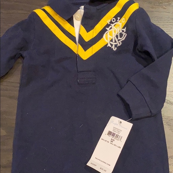 (2) Long Sleeve Rompers (1) Polo Shirt - Picture 2 of 4